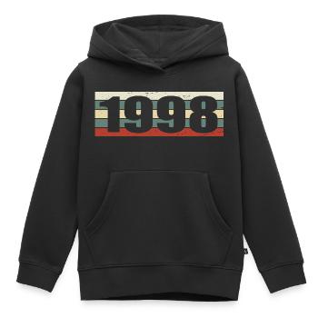 1998 Jahrgang 1998 Geschenk 1998 Geburtstag 1998 - Kinder Premium Organic Hoodie - Schwarz - Vorne - AI Model Kid Male (0cm)