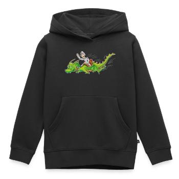 Drachenritter - Kinder Premium Organic Hoodie - Schwarz - Vorne - AI Model Kid Male (0cm)