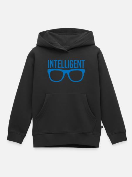 Intelligenter Junge oder Mädchen - Kinder Premium Organic Hoodie - Schwarz