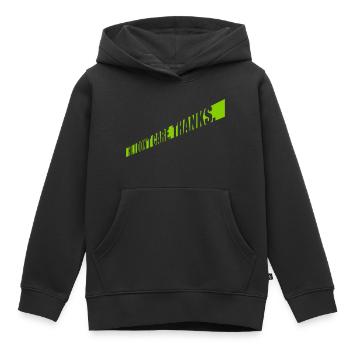Salut je m’en fiche - Sweat Premium à capuche enfant bio - noir - Devant - AI Model Kid Male (0cm)