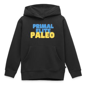 Primal Elite Paléo - Sweat Premium à capuche enfant bio - noir - Devant - AI Model Kid Male (0cm)