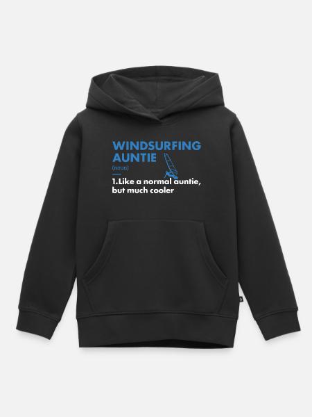 Sport Auntie Windsurfing - Kinder Premium Organic Hoodie - Schwarz
