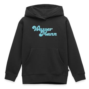 Wassermann Schuppen Wasser Sternzeichen Pool - Kinder Premium Organic Hoodie - Schwarz - Vorne - AI Model Kid Male (0cm)