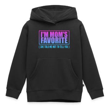 Unbestreitbar Mamas Liebling - Kinderspruch - Kinder Premium Organic Hoodie - Schwarz - Vorne - AI Model Kid Male (0cm)