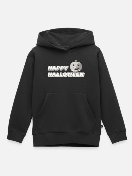 HAPPY HALLOWEEN - Kinder Premium Organic Hoodie - Schwarz
