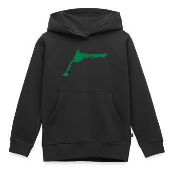 Darss - Mer Baltique - Sweat Premium à capuche enfant bio - noir - Devant - AI Model Kid Male (0cm)