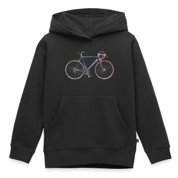 Rennrad 50er Jahre - Kinder Premium Organic Hoodie - Schwarz - Vorne - AI Model Kid Male (0cm)