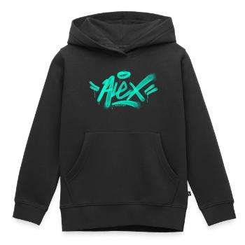 Alex Graffiti T Shirt - Kids Premium Organic Hoodie - black - Front - AI Model Kid Male (0cm)