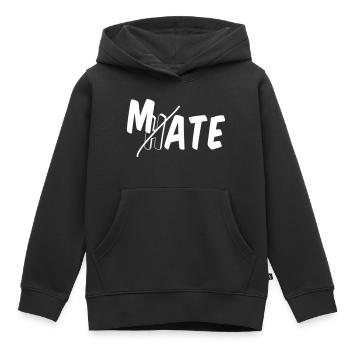 Mate - ne déteste pas - Sweat Premium à capuche enfant bio - noir - Devant - AI Model Kid Male (0cm)