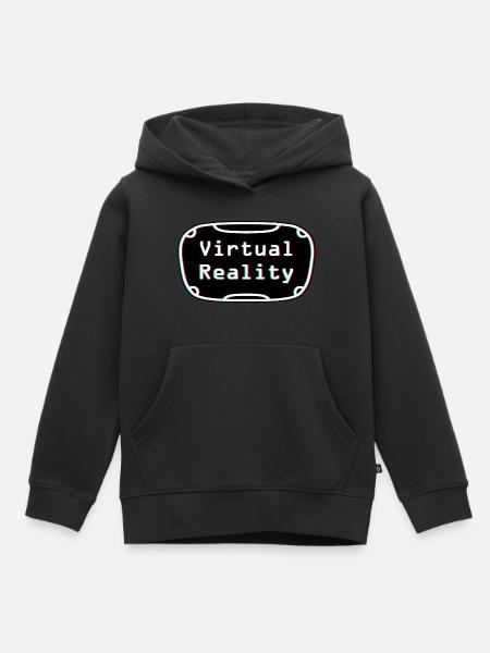 Virtual-Reality-Erlebnis - VR-Headset-Design - Kinder Premium Organic Hoodie - Schwarz