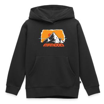 Outddor Horizon derrière la montagne - Sweat Premium à capuche enfant bio - noir - Devant - AI Model Kid Male (0cm)