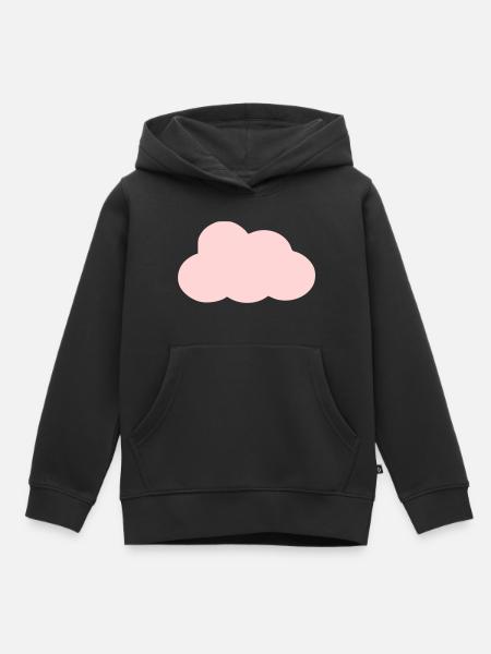 Einfache Wolke - Kinder Premium Organic Hoodie - Schwarz