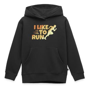 Sort de l’évêque - Sweat Premium à capuche enfant bio - noir - Devant - AI Model Kid Male (0cm)