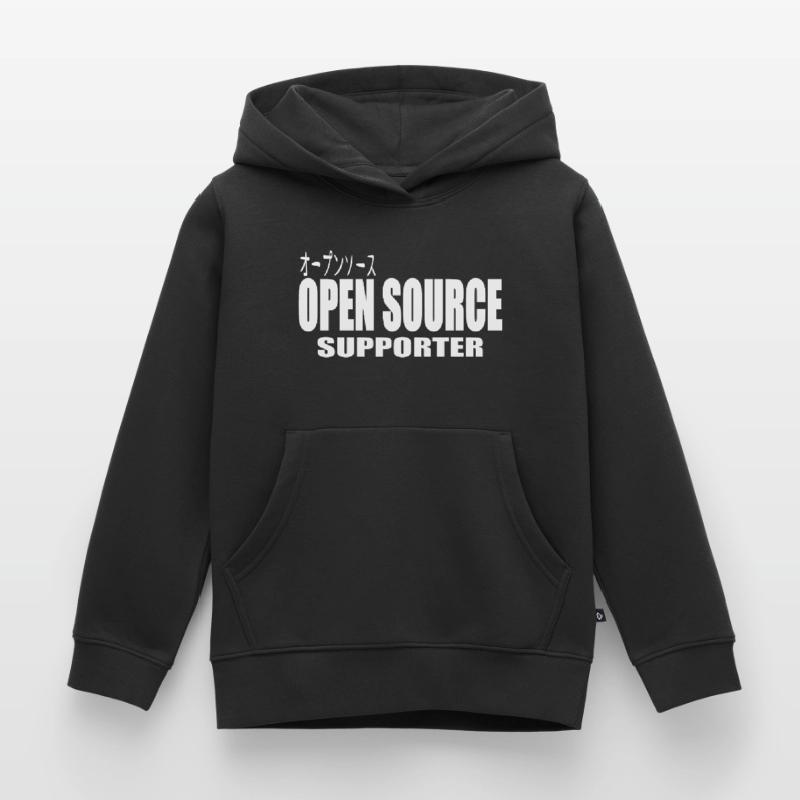 LUZILLION CODER COUTURE, OPEN SOURCE SUPPORTER Kinder Premium Organic Hoodie