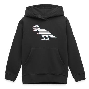 Dinosaures dinosaures dinosaures t-rex - Sweat Premium à capuche enfant bio - noir - Devant - AI Model Kid Male (0cm)
