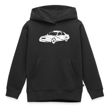 Polizei Auto Verfolgung Grunge Vektor - Kinder Premium Organic Hoodie - Schwarz - Vorne - AI Model Kid Male (0cm)