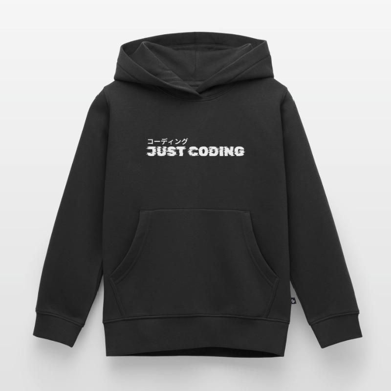 LUZILLION CODER COUTURE, JUST CODING Kinder Premium Organic Hoodie