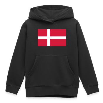 Dänemark - Kinder Premium Organic Hoodie - Schwarz - Vorne - AI Model Kid Male (0cm)