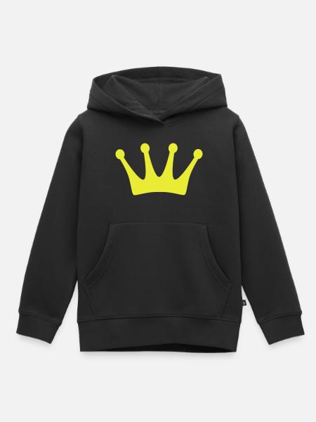Krone 4 - Kinder Premium Organic Hoodie - Schwarz