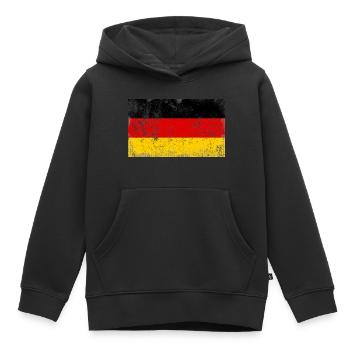Deutschland Vintage Fahne - Kinder Premium Organic Hoodie - Schwarz - Vorne - AI Model Kid Male (0cm)