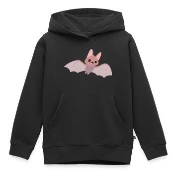 chauve souris - Sweat Premium à capuche enfant bio - noir - Devant - AI Model Kid Male (0cm)