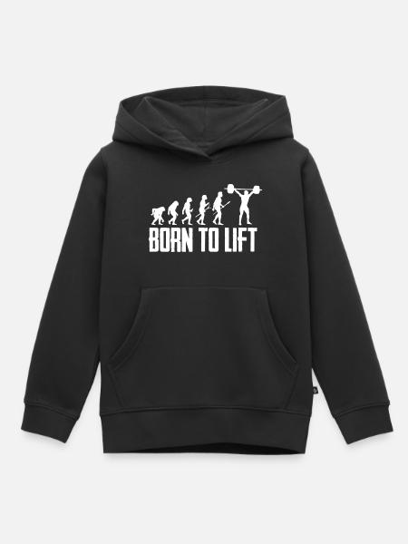 Fitness Lifting Evolution - Kinder Premium Organic Hoodie - Schwarz