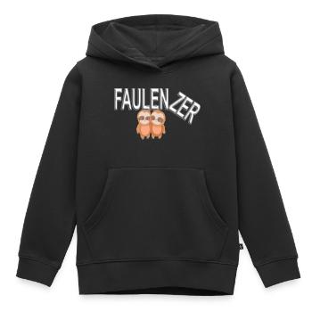 Faulenzer - Faultier - Kinder Premium Organic Hoodie - Schwarz - Vorne - AI Model Kid Male (0cm)
