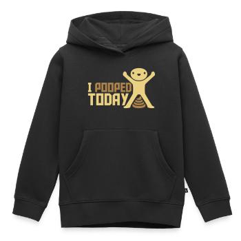 I pooped today Zitat - Kinder Premium Organic Hoodie - Schwarz - Vorne - AI Model Kid Male (0cm)