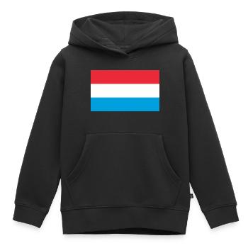 Luxemburgische Nationalflagge - Kinder Premium Organic Hoodie - Schwarz - Vorne - AI Model Kid Male (0cm)