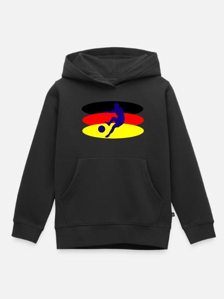 Fußball Soccer - Kinder Premium Organic Hoodie - Schwarz