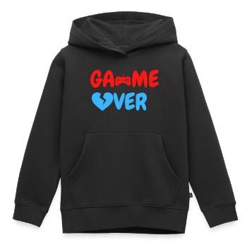 Game over - Kids Premium Organic Hoodie - black - Front - AI Model Kid Male (0cm)