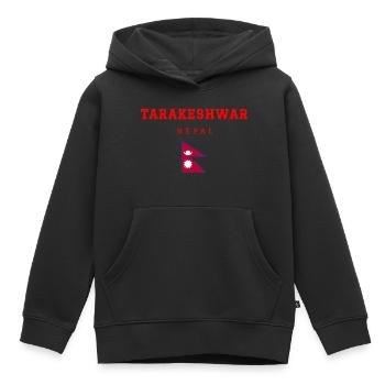 Tarakeshwar, Népal - Sweat Premium à capuche enfant bio - noir - Devant - AI Model Kid Male (0cm)