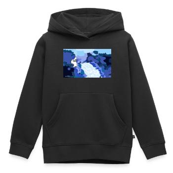Im Frieden sein - Kinder Premium Organic Hoodie - Schwarz - Vorne - AI Model Kid Male (0cm)