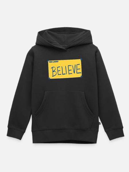 Ted Lasso Believe Gelb Blau - Kinder Premium Organic Hoodie - Schwarz