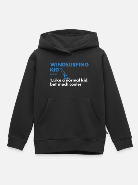 Sport Kid Windsurfing - Kinder Premium Organic Hoodie - Schwarz