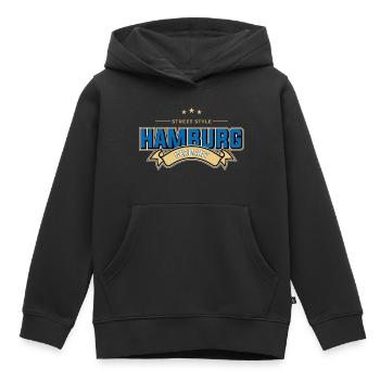 Hambourg - Sweat Premium à capuche enfant bio - noir - Devant - AI Model Kid Male (0cm)