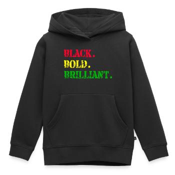 Black Bold Brilliant Black History Month African - Kinder Premium Organic Hoodie - Schwarz - Vorne - AI Model Kid Male (0cm)