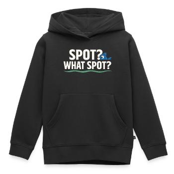 Geheimes Angelplatz – Frag Nicht Nach - Kinder Premium Organic Hoodie - Schwarz - Vorne - AI Model Kid Male (0cm)