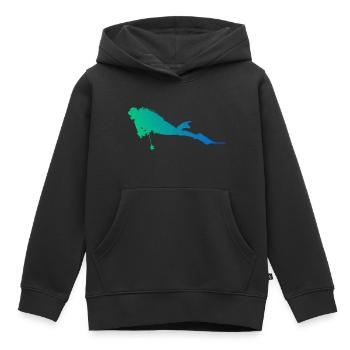 Women Diver Scuba Diver Diver Diver Free Dive - Kids Premium Organic Hoodie - black - Front - AI Model Kid Male (0cm)