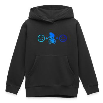 Vélo de route Cyclisme de route Vélo de route Vélo de route - Sweat Premium à capuche enfant bio - noir - Devant - AI Model Kid Male (0cm)