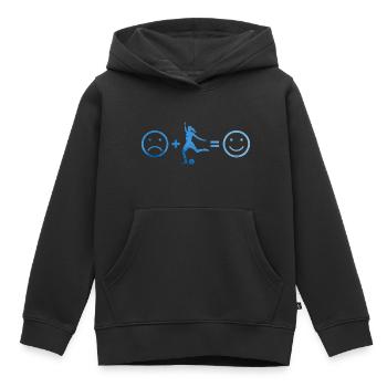 Football Football Match de football Hommes Femmes - Sweat Premium à capuche enfant bio - noir - Devant - AI Model Kid Male (0cm)
