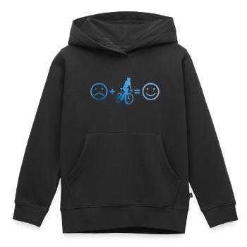 Vélo de route pour hommes Vélo de route Vélo de route Vélo de route - Sweat Premium à capuche enfant bio - noir - Devant - AI Model Kid Male (0cm)