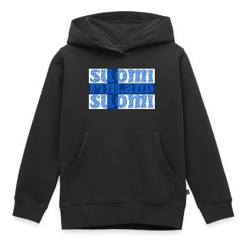drapeau Finlande Finlande - Sweat Premium à capuche enfant bio - noir - Devant - AI Model Kid Male (0cm)