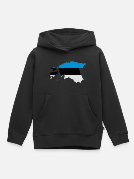 Estland - Kinder Premium Organic Hoodie - Schwarz