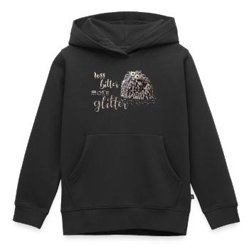 Glitzermop - Sweat Premium à capuche enfant bio - noir - Devant - AI Model Kid Male (0cm)