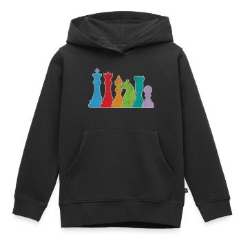Schach - Kinder Premium Organic Hoodie - Schwarz - Vorne - AI Model Kid Male (0cm)