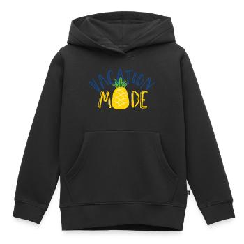 Vacation Mode - Kids Premium Organic Hoodie - black - Front - AI Model Kid Male (0cm)