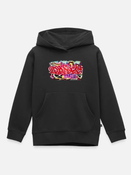 Berliner Mauer Graffiti Schrift - Kinder Premium Organic Hoodie - Schwarz