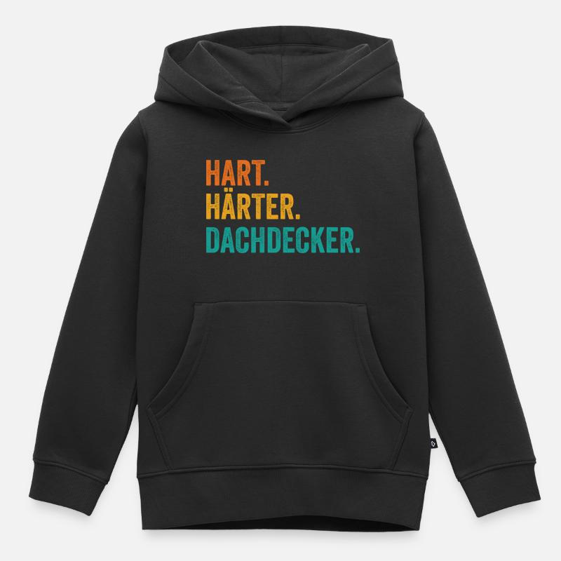 Dachdecker - Kinder Premium Organic Hoodie - Schwarz
