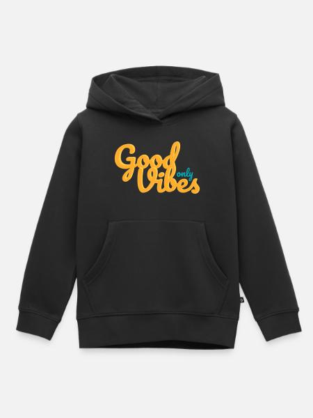 Nur gute Stimmung - Kinder Premium Organic Hoodie - Schwarz